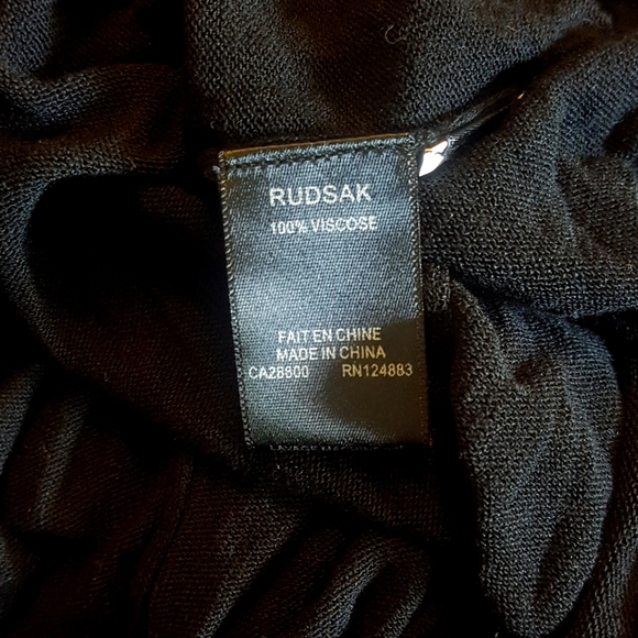 NWOT Rudsak Black Dress / Long Top Body Con - Small - Picture 13 of 14